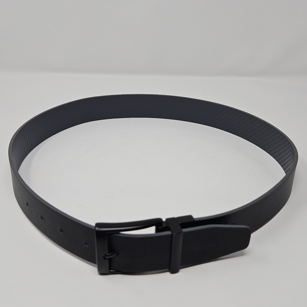 Nike Golf Belt Mens 32 Black Grey Reversible Carbon Fiber Textured Leather